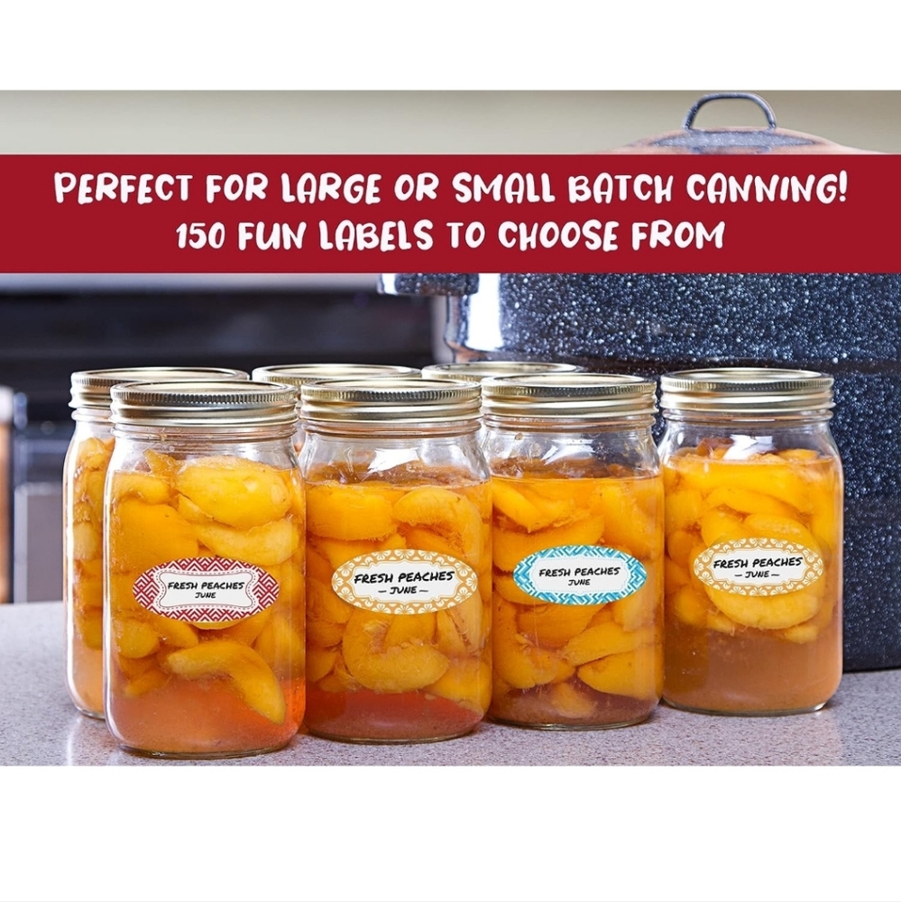 MESS Dissolvable Canning Labels for Jars - - 1x2.25 in. 150 Labels 🏷